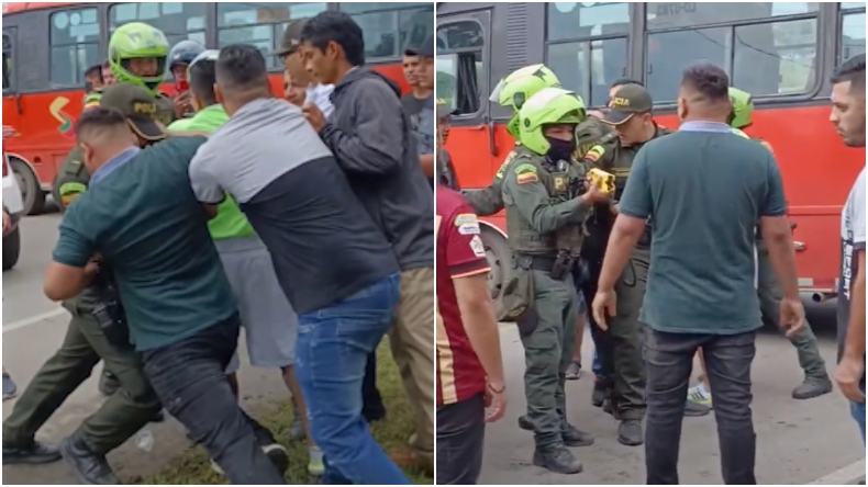 Manifestantes y policías se enfrentaron en el bloqueo de El Salado, hubo un capturado