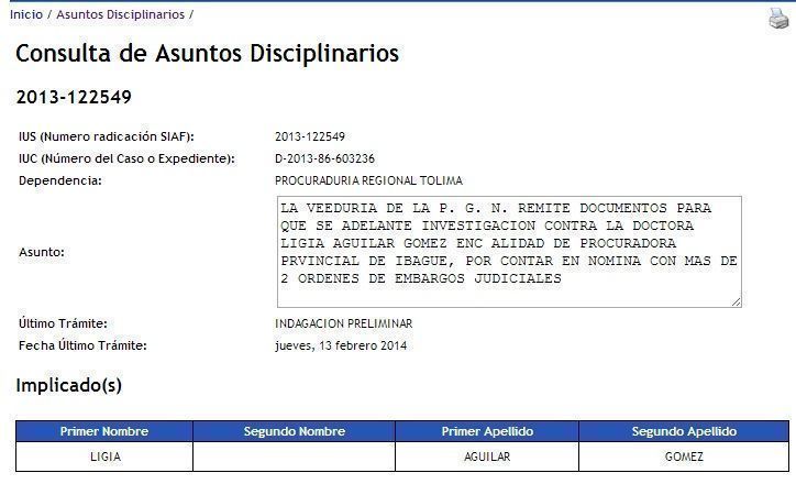 Procuraduría investiga a procuradora de Ibagué Procuraduría investiga a procuradora de Ibagué