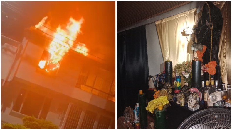 Incendio en el barrio Villa Café dejó al descubierto un altar de santería Incendio en el barrio Villa Café dejó al descubierto un altar de santería