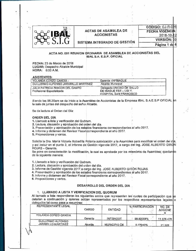 Acta del Ibal deja al descubierto presunta improvisación con crédito de $40.000 millones