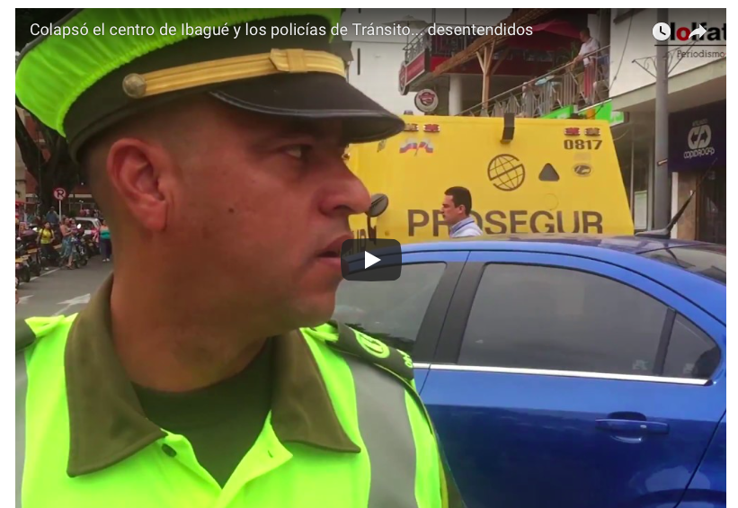 Colapsó el centro de Ibagué y los policías de Tránsito… desentendidos Colapsó el centro de Ibagué y los policías de Tránsito… desentendidos