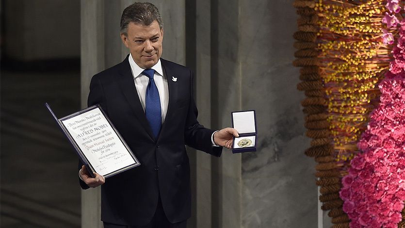 Juan Manuel Santos recibió el Nobel de Paz Juan Manuel Santos recibió el Nobel de Paz