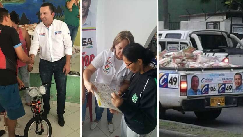 Investigarán a tres políticos del Tolima por repartir gafas, planchas y bicicletas en campaña