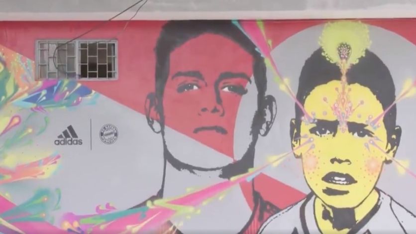 El mural de James Rodríguez que realizó el Bayern Múnich en Ibagué El mural de James Rodríguez que realizó el Bayern Múnich en Ibagué