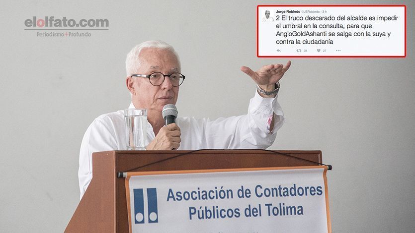 Alcalde de Cajamarca quiere impedir el umbral en la consulta minera: Robledo Alcalde de Cajamarca quiere impedir el umbral en la consulta minera: Robledo