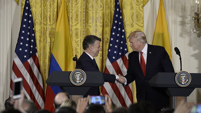 Estados Unidos está dispuesto a apoyar a Colombia en su estrategia antidrogas: Presidente Trump