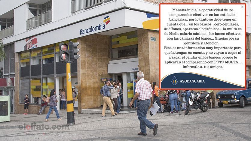 Asobancaria desmiente supuestas multas por uso de celulares en los bancos Asobancaria desmiente supuestas multas por uso de celulares en los bancos