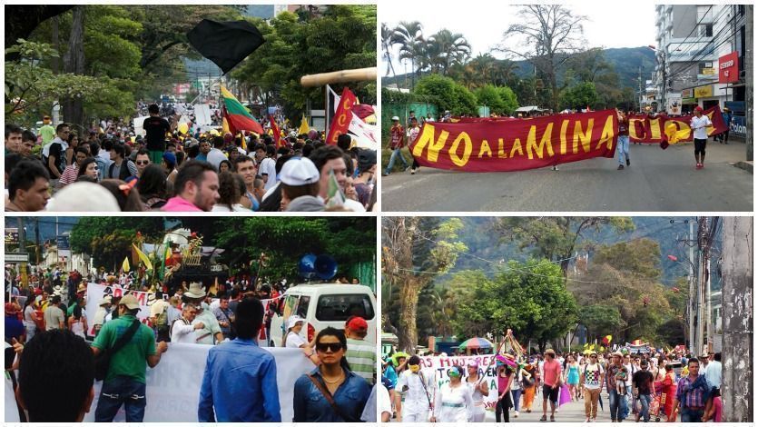 Así fue la marcha contra La Colosa en Ibagué Así fue la marcha contra La Colosa en Ibagué