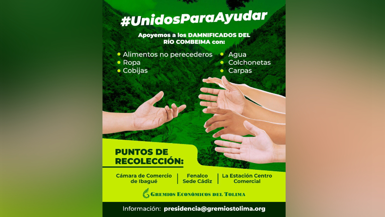 Empresarios del Tolima avanzan con una campaña que permita recolectar ayudas para los damnificados por el invierno en Ibagué Empresarios del Tolima avanzan con una campaña que permita recolectar ayudas para los damnificados por el invierno en Ibagué