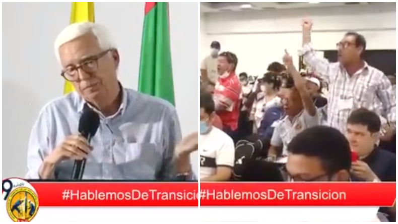 Abuchearon a Jorge Enrique Robledo en un auditorio por oponerse a las ideas de Gustavo Petro Abuchearon a Jorge Enrique Robledo en un auditorio por oponerse a las ideas de Gustavo Petro