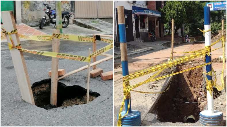 ¡Increíble! Fueron a arreglar el hueco en el barrio Carmenza Rocha y lo empeoraron