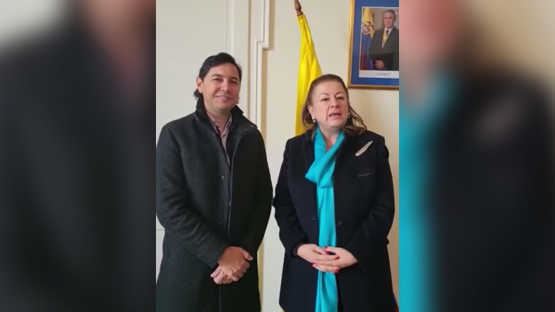 Embajadora de Colombia en Hungría le dio la bienvenida al alcalde Andrés Hurtado Embajadora de Colombia en Hungría le dio la bienvenida al alcalde Andrés Hurtado