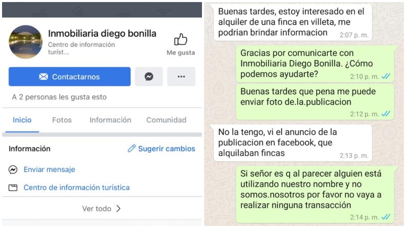 Estafadores en Bogotá ofrecían lujosas fincas a nombre de una reconocida inmobiliaria de Ibagué Estafadores en Bogotá ofrecían lujosas fincas a nombre de una reconocida inmobiliaria de Ibagué