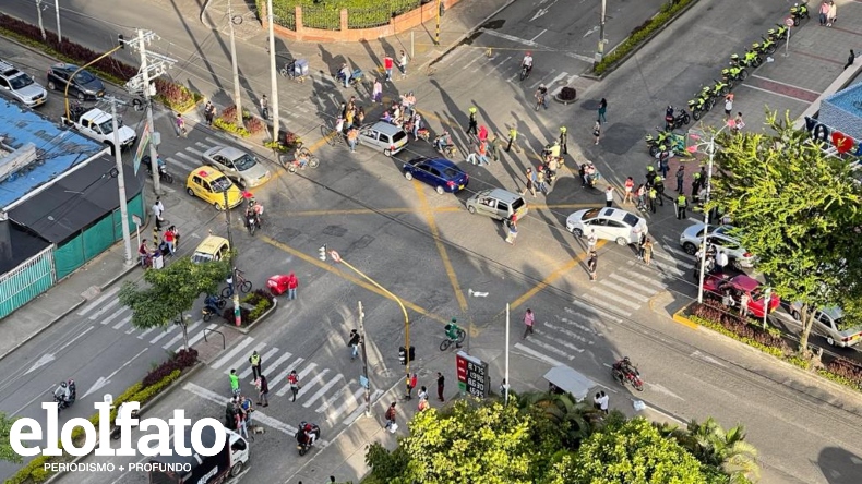 Regresaron los bloqueos a la calle 60 de Ibagué, pese a la presencia de la Policía Metropolitana en el lugar