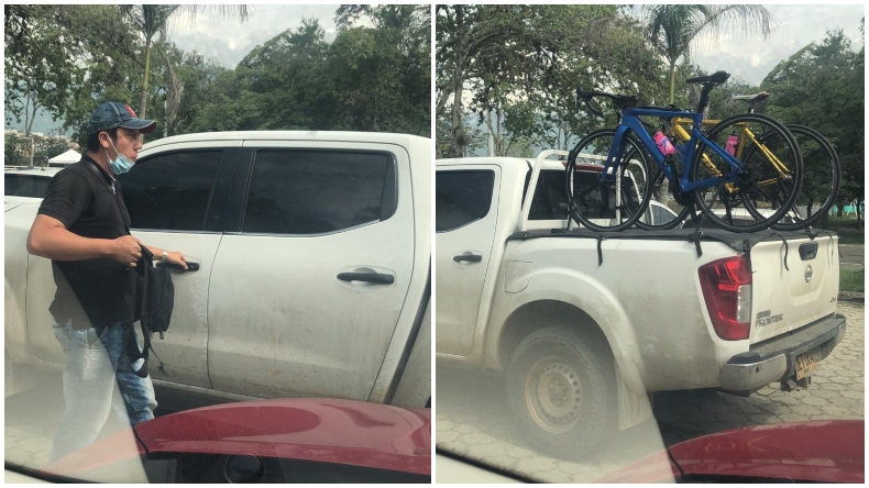 Camioneta del Secretario de Gobierno de Ibagué habría sido utilizada para hacer acompañamiento ciclístico y transportar bicicletas