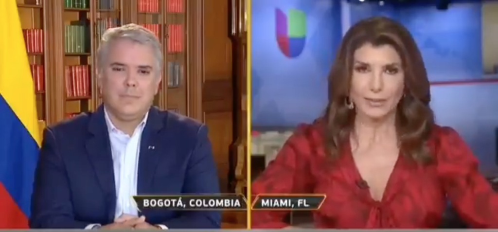 Periodista le dijo ‘títere’ al presidente Duque en medio de una entrevista