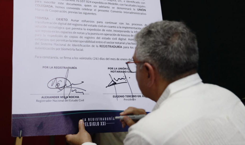 Colombia tendrá registro civil en línea y autenticación biométrica