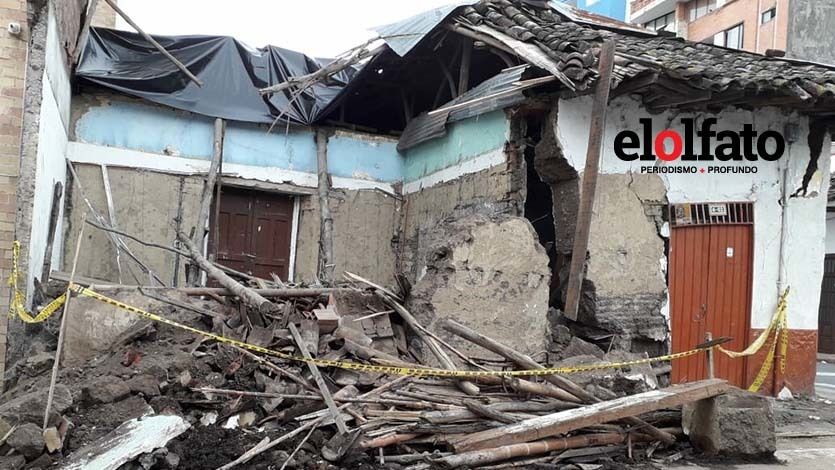 Se desplomó una de las casas más antiguas del barrio La Pola de Ibagué Se desplomó una de las casas más antiguas del barrio La Pola de Ibagué