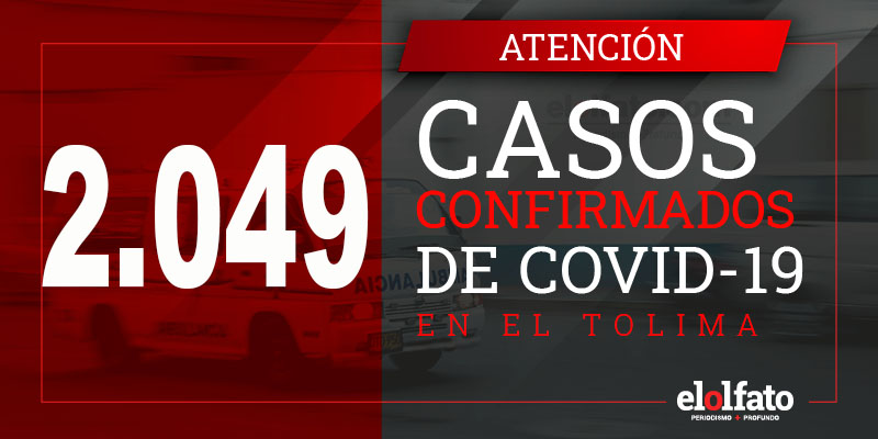 El Tolima sumó 64 casos de COVID-19 y superó la barrera de los 2.000 infectados desde que empezó la pandemia El Tolima sumó 64 casos de COVID-19 y superó la barrera de los 2.000 infectados desde que empezó la pandemia