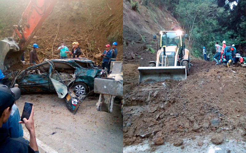 Rescatan con vida a una pareja que quedó atrapada en un derrumbe en la vía Cajamarca – La Línea Rescatan con vida a una pareja que quedó atrapada en un derrumbe en la vía Cajamarca – La Línea