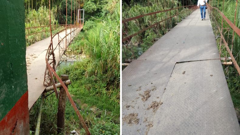 Juez ordena intervenir deteriorado puente en el Cañón del Combeima Juez ordena intervenir deteriorado puente en el Cañón del Combeima