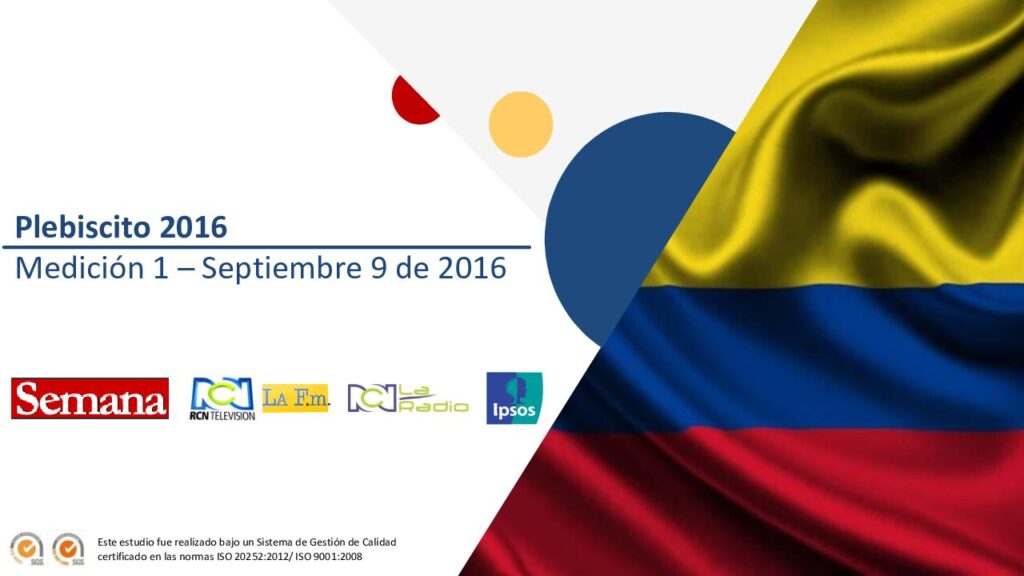 Encuesta dice que el 72 % de los colombianos votarían por el Sí en el plebiscito Encuesta dice que el 72 % de los colombianos votarían por el Sí en el plebiscito