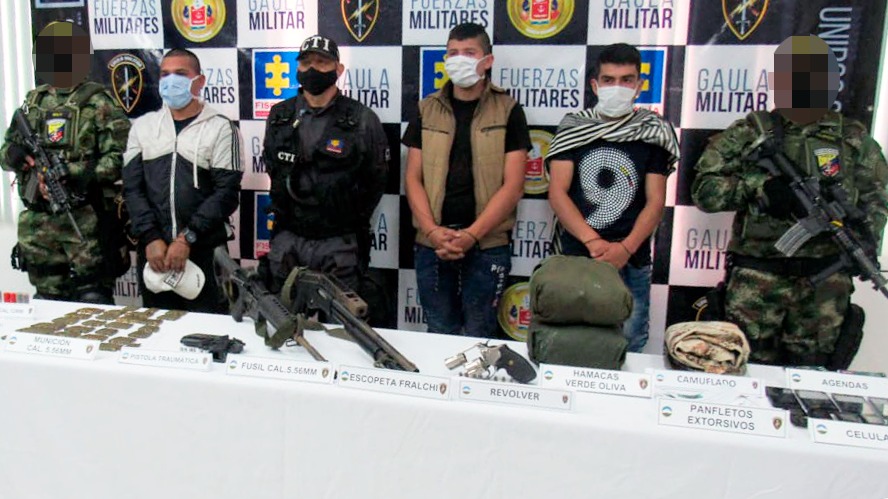 Capturaron a otros tres disidentes de las Farc que extorsionaban a la población del sur del Tolima Capturaron a otros tres disidentes de las Farc que extorsionaban a la población del sur del Tolima