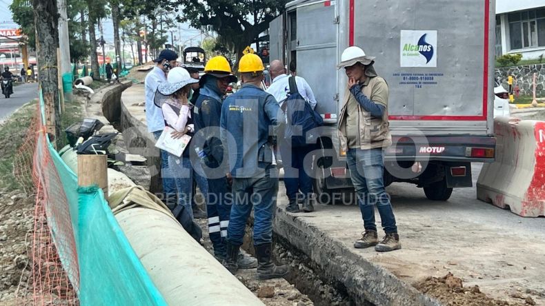 Ruptura de tubería de gas en avenida Mirolindo deja sin servicio a habitantes de la zona