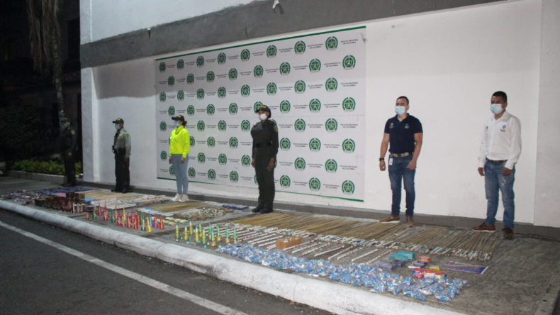 Policía incautó 2.531 unidades de pólvora en Ibagué