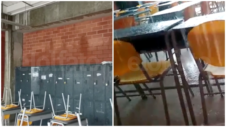 «Llueve más adentro que afuera»: el mal estado del colegio Celmira Huertas a seis meses de ser entregado «Llueve más adentro que afuera»: el mal estado del colegio Celmira Huertas a seis meses de ser entregado