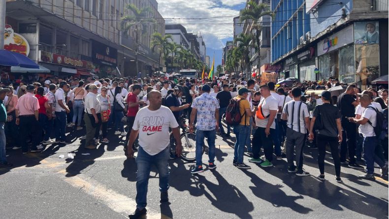Marcharon ciudadanos que están en contra del paro de transportadores en Ibagué Marcharon ciudadanos que están en contra del paro de transportadores en Ibagué