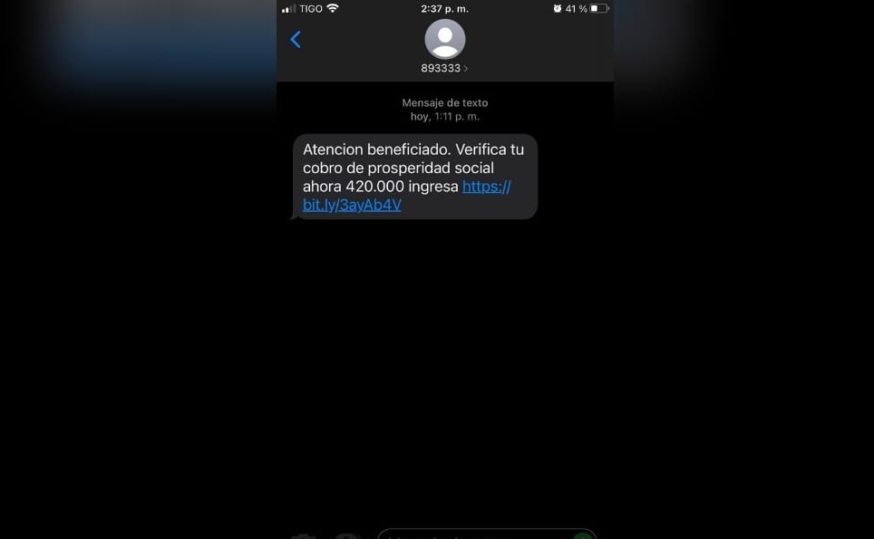 ¡Pilas! No crea en mensajes de texto con supuesto subsidio de más de $400.000