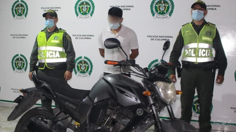 Policía capturó a hombre que conducía una motocicleta hurtada en zona rural de Ibagué