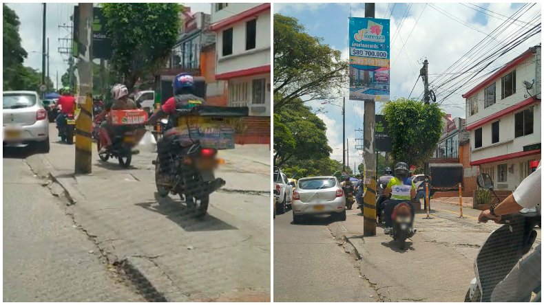 Motociclistas invaden andenes y ponen en riesgo a peatones en Ibagué Motociclistas invaden andenes y ponen en riesgo a peatones en Ibagué