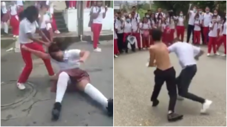 Peleas entre estudiantes: el ‘pan de cada día’ a las afueras de colegio en Ambalá Peleas entre estudiantes: el ‘pan de cada día’ a las afueras de colegio en Ambalá
