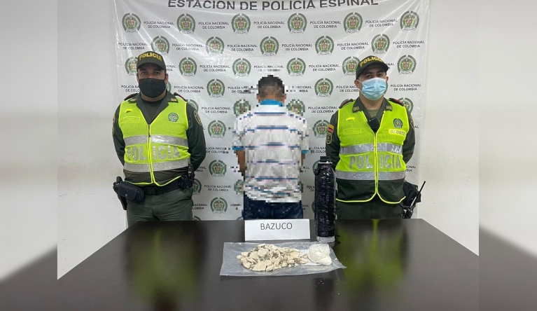 Capturaron a un hombre con 2 mil dosis de bazuco en el terminal de transportes de El Espinal