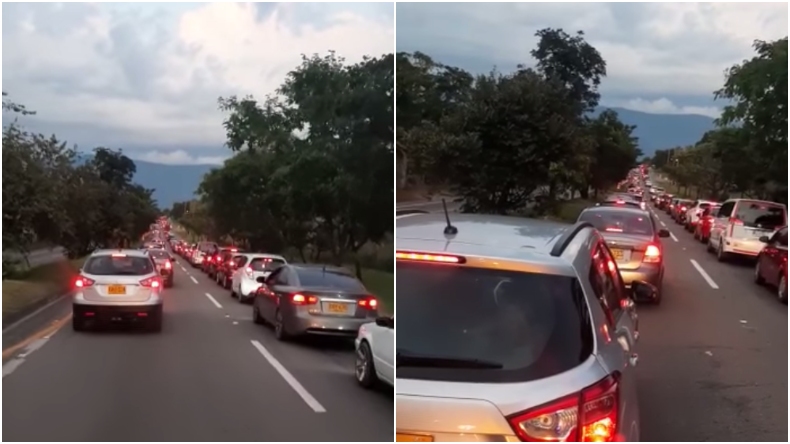 Reportan monumental trancón en la vía Bogotá – Ibagué Reportan monumental trancón en la vía Bogotá – Ibagué