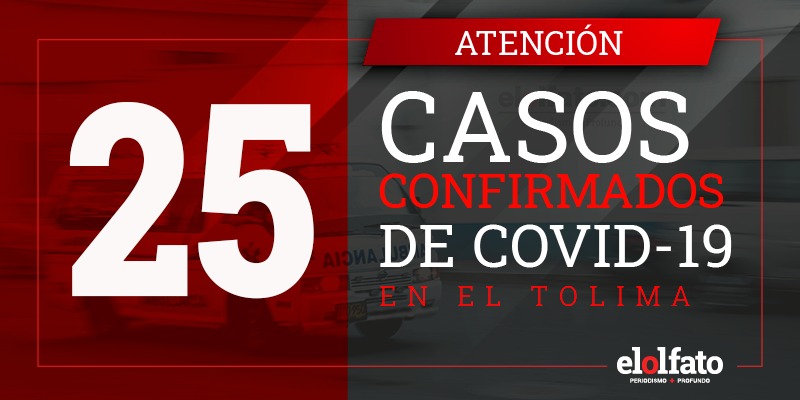 Dos nuevos casos de COVID-19 en el Tolima: uno en Ibagué y otro en El Espinal Dos nuevos casos de COVID-19 en el Tolima: uno en Ibagué y otro en El Espinal