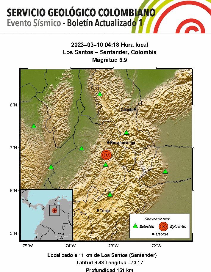 Fuerte y prolongado temblor sacude a Colombia Fuerte y prolongado temblor sacude a Colombia