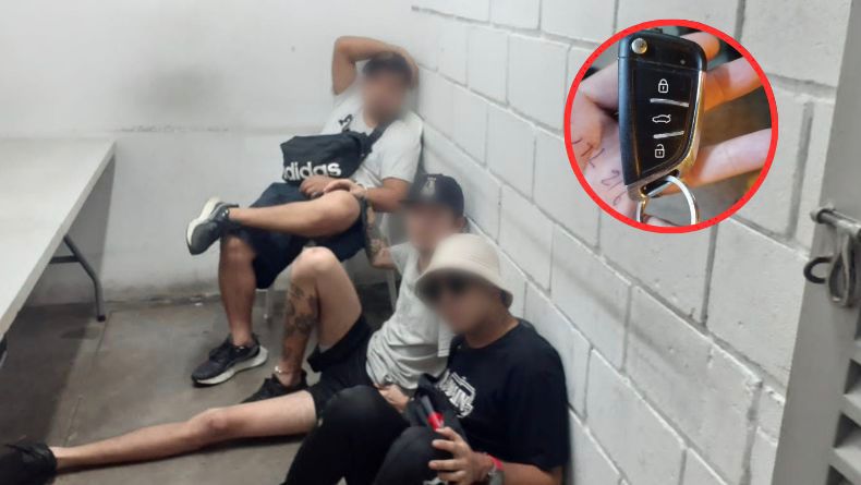 Detenidos con control remoto maestro para abrir carros Detenidos con control remoto maestro para abrir carros