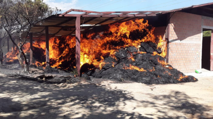 Voraz incendio consumió una bodega en Venadillo