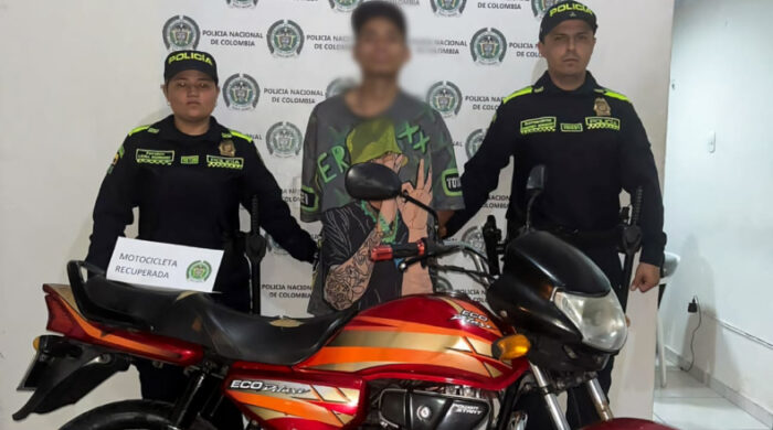 Policía de Ibagué recuperó motocicleta y capturó a su presunto ladrón