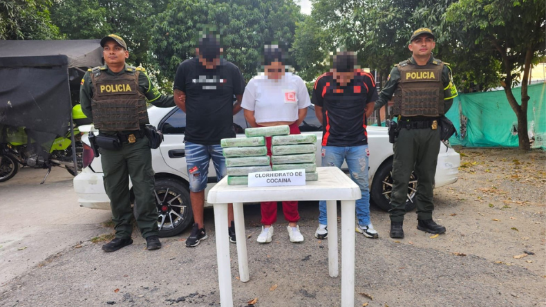 Capturaron a tres personas en el sur del Tolima por transportar cocaína Capturaron a tres personas en el sur del Tolima por transportar cocaína