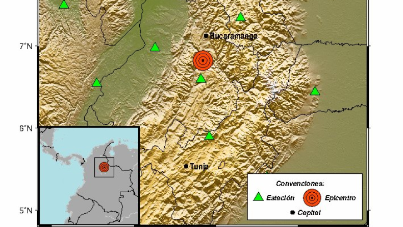 Servicio Geológico Colombiano reportó temblor en Santander