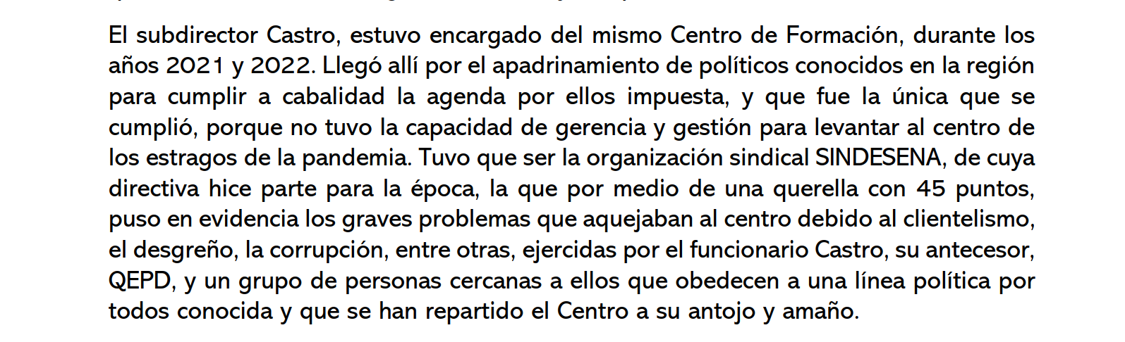 Carta de renuncia