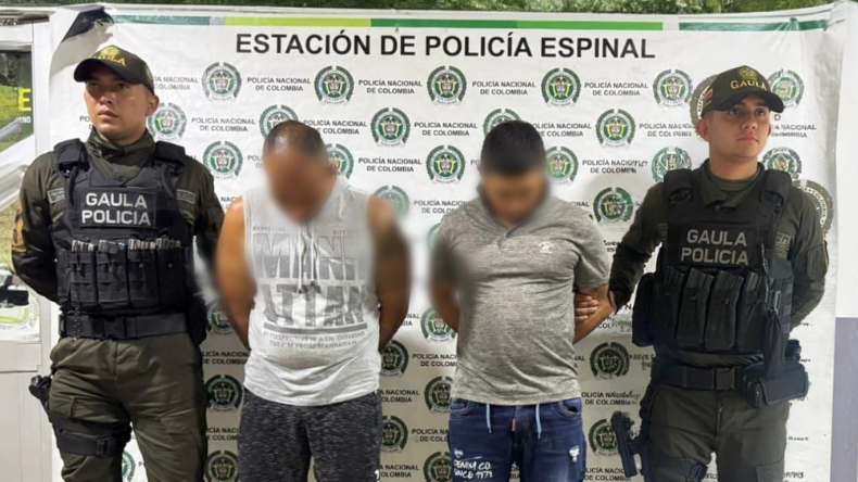 Capturan en El Espinal a dos presuntos secuestradores de un ingeniero Capturan en El Espinal a dos presuntos secuestradores de un ingeniero