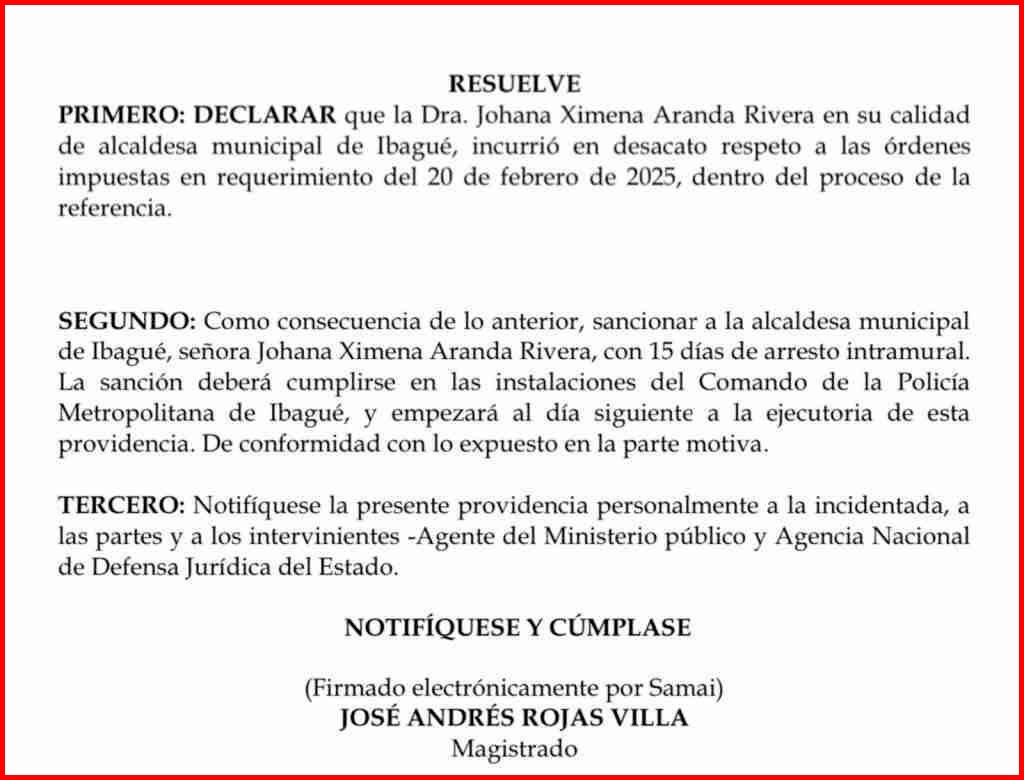 Ordenan arresto de Aranda