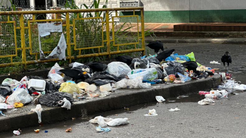 Nuevamente las calles del barrio Jordán amanecieron llenas de basura y con malos olores Nuevamente las calles del barrio Jordán amanecieron llenas de basura y con malos olores