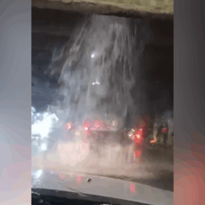 Cascada que se forma en la avenida Guabinal pone en riesgo a los conductores de Ibagué Cascada que se forma en la avenida Guabinal pone en riesgo a los conductores de Ibagué