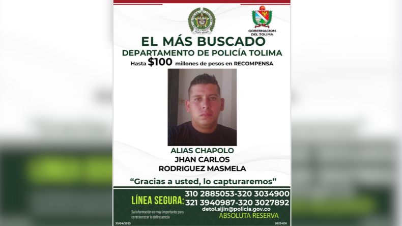 Anuncian $100 millones de recompensa para capturar a cabecilla del frente Ismael Ruiz Anuncian $100 millones de recompensa para capturar a cabecilla del frente Ismael Ruiz